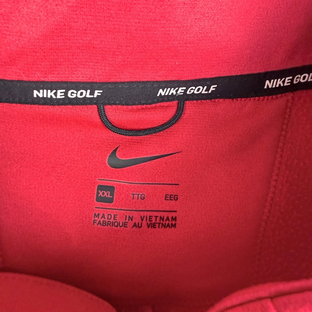 Nike Golf Mens XXL Red Therma-FIT Quarter Zip Pullover Sweatshirt 932350-657 - Picture 3 of 10